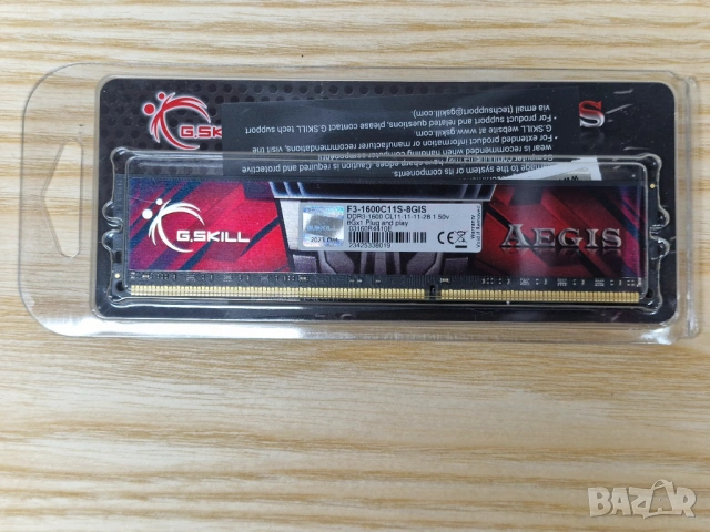 ⚠️Нова 8GB DDR3 G.Skill Aegis 1600Mhz, снимка 3 - RAM памет - 53911128