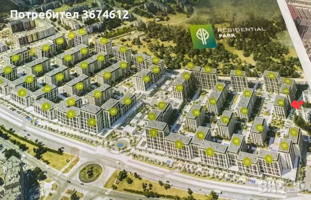 Външно паркомясто в Резиденшъл Парк пред сграда 48