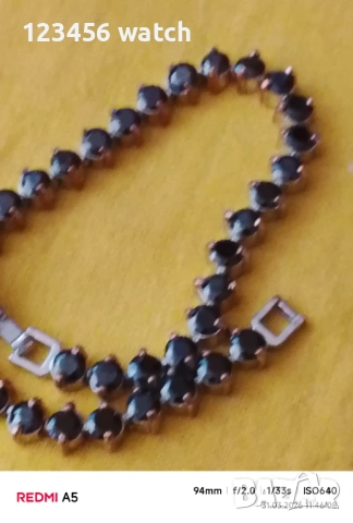 Красива тенис гривна със естествени камъни, снимка 8 - Антикварни и старинни предмети - 54037980