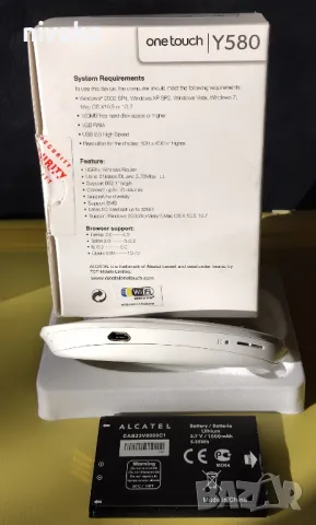 Продавам безжичен Wi-Fi модем Alcatel One Touch Y580, снимка 4 - Рутери - 47659509