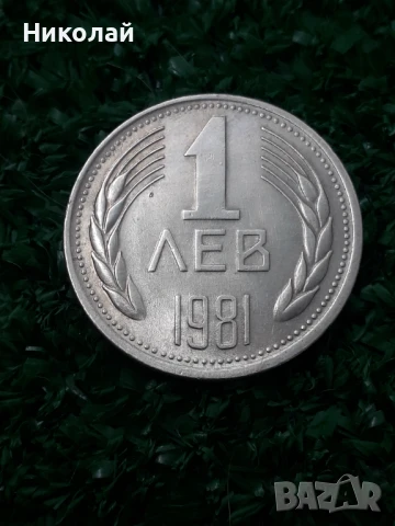 рядката соц монета от 1 лев 1981г., снимка 1