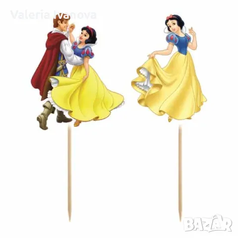 Топери за кексчета и мъфини Снежанка, 6 броя, комплект 99924