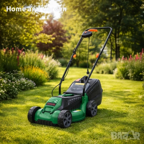 Електрическа косачка за трева 1600W – 32 см, 30L кош, 3 нива на косене, снимка 2 - Градинска техника - 53934781