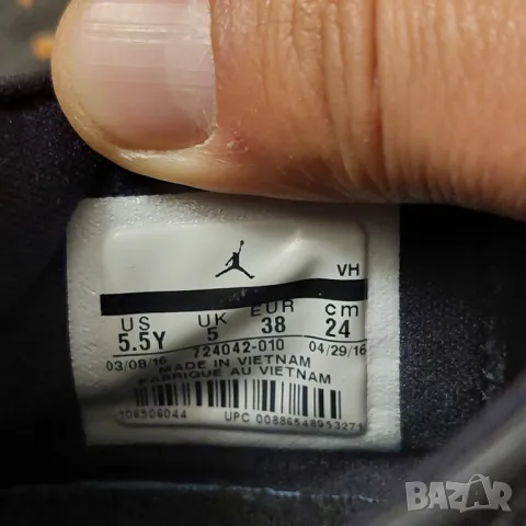 маратонки NIKE AIR JORDAN ECLIPSE BLACK WHITE ANTHRACITE GS номер 37,5-38, снимка 10 - Маратонки - 47697047