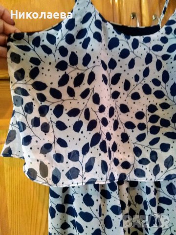 Дълга ефирна рокля с презрамки,KALA FASHION,L/XL, снимка 2 - Рокли - 37586668