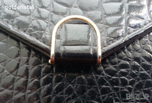 ретро черна лачена чанта  , снимка 12 - Антикварни и старинни предмети - 12961631