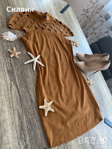 Велурена рокля, снимка 4 - Рокли - 35180173