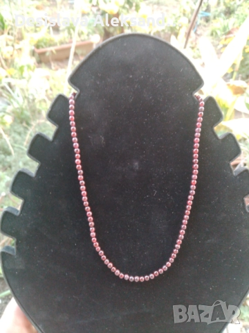 Колие с гранат алмандин, много изгодно , снимка 2 - Колиета, медальони, синджири - 52773901