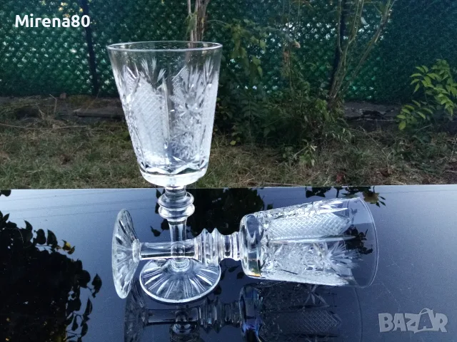 * Ропотамо * - 5 кристални чащи за вино / ракия , снимка 7 - Чаши - 56339818