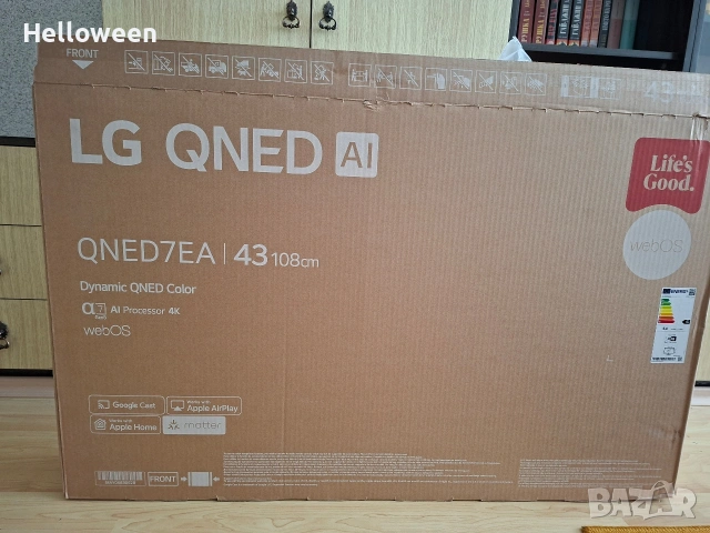 Чисто нов Телевизор LG QNED 43QNED7EA6B, 43" (108 см), Smart, 4K Ultra HD, Клас G (Модел 2025), снимка 2 - Телевизори - 54239455