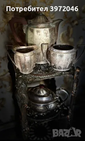 Антикварен викториански сет за чай , снимка 4 - Антикварни и старинни предмети - 50421501