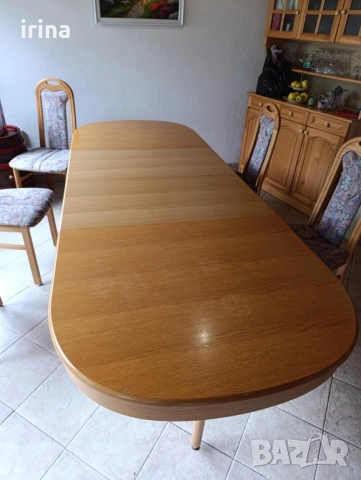 комплект шест стола от масив, снимка 12 - Маси - 51561671