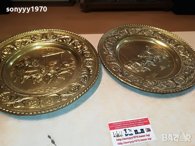 КОНЕ КАРЕТИ-МЕД/МЕСИНГ 31СМ 2БР-ВНОС АНГЛИЯ 2605221946, снимка 2 - Антикварни и старинни предмети - 36885870