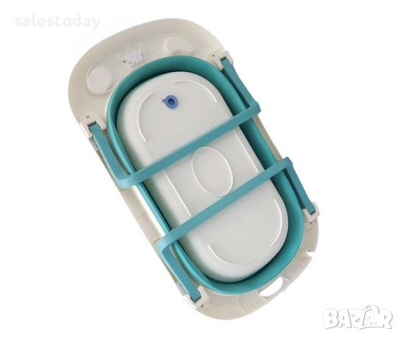 Вана за бебе с термометър, Сгъваемо бебешко корито, 81 см, снимка 2 - За банята - 52571149