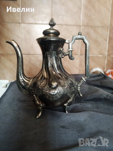 посребрена метална кана Джордж IV, снимка 3 - Антикварни и старинни предмети - 30937925