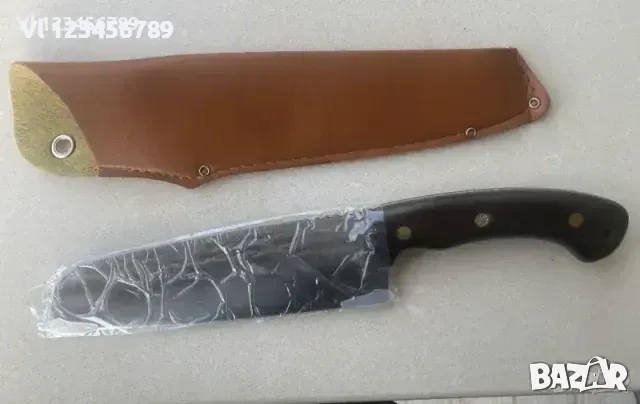 Широк кухненски нож / сатър 180х300 мм ръчно кован