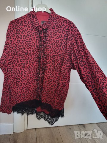 Риза с камъни и дантела Dishe, снимка 3 - Ризи - 39931341