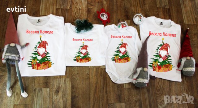 Комплекти Коледни тениски за цялото семейство ❄️☃️🎅 , снимка 7 - Коледни подаръци - 38325682