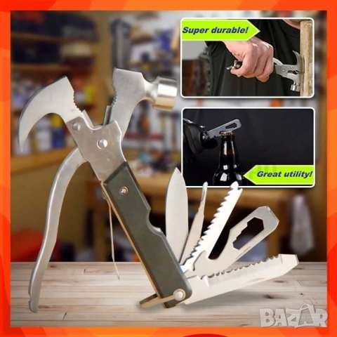 Многофункционален мулти-къмпинг инструмент 18 в 1, снимка 4 - Други инструменти - 42199269