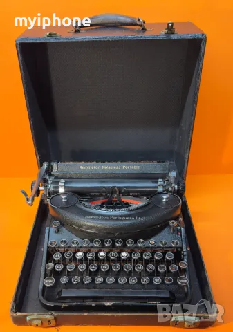 Антична Безшумна Пишеща Машина Remington Noiseless Made in USA Португалска Клавиатура 1931 година !, снимка 12 - Антикварни и старинни предмети - 50071827