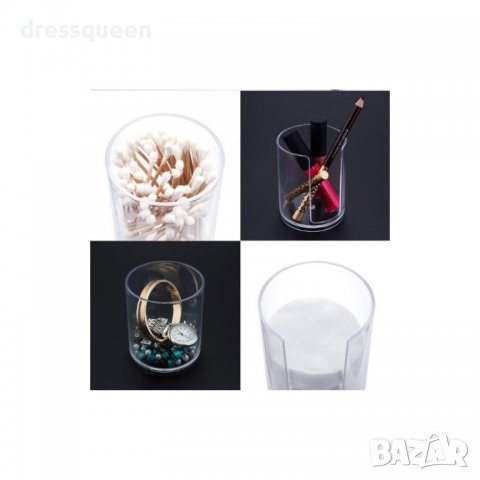 1918 Прозрачен Органайзер за Клечки за Уши и Памучни Тампони, снимка 5 - Други - 37357088