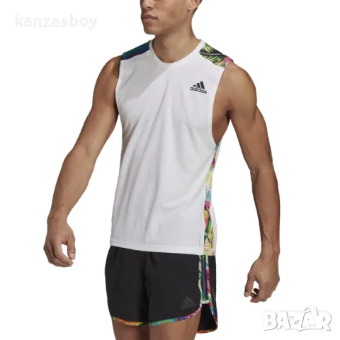 adidas Own The Run Floral - страхотен мъжки потник ХЛ, снимка 2 - Тениски - 50211992