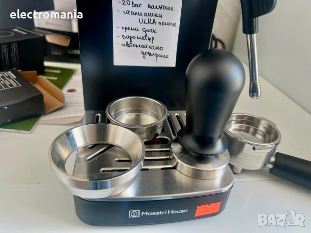 еспресо машина Maestri House – 20 Bar, Италианска помпа ULKA (Пълен комплект), снимка 8 - Кафемашини - 54289679