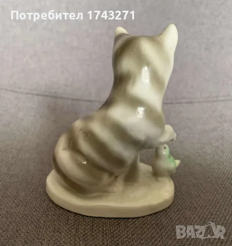 Порцеланова фигура  /статуетка/ коте, снимка 3 - Колекции - 50420814