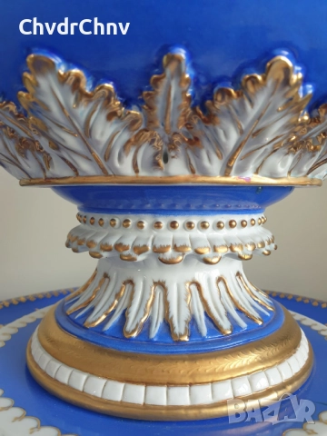 Sandizell Dresden 54см-10кг/Дрезден Бавария немска порцеланова ваза с капак/фигурална урна с ангели, снимка 9 - Антикварни и старинни предмети - 51476489