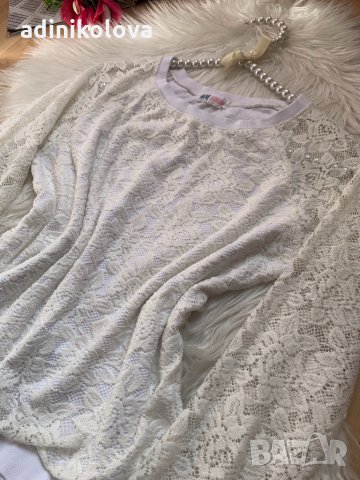 Дантелена блуза Н&М, снимка 2 - Блузи с дълъг ръкав и пуловери - 31884865