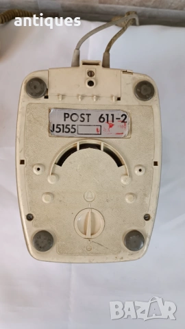 Стар немски телефон със слушалка - Siemens FeTap 611, снимка 6 - Антикварни и старинни предмети - 53346537