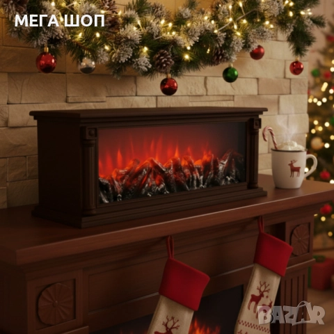 Голяма LED камина с ефект на жар – уют и атмосфера без дим и огън SP47