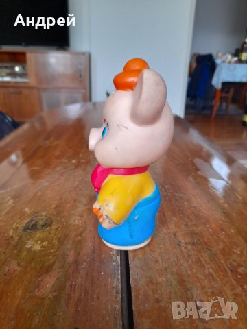 Стара гумена играчка прасе #4, снимка 4 - Колекции - 42597169