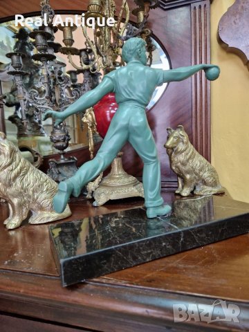Страхотна антикварна френска фигура статуетка , снимка 8 - Антикварни и старинни предмети - 39485048