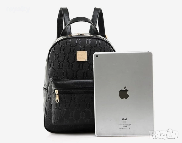 Комплект раница и 3 чантички / Цвят: Черен, снимка 2 - Раници - 52198298