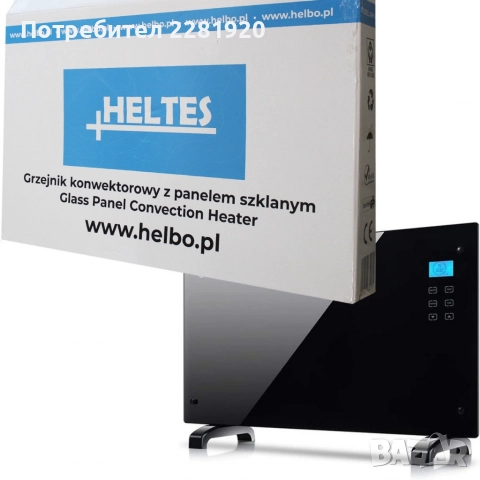 Ел. конвектор Heltes 2000W – LCD дисплей и седмично програмиране, снимка 8 - Отоплителни печки - 52849056