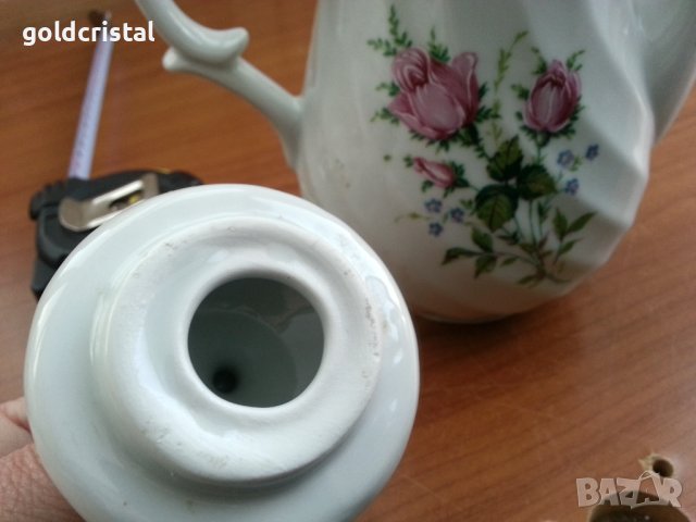 Български порцелан кана чайник, снимка 5 - Антикварни и старинни предмети - 40306175