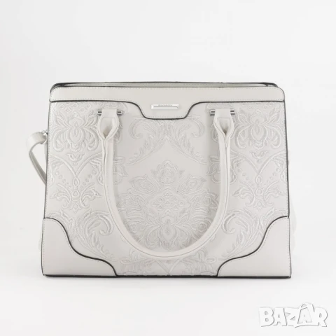 Елегантна дамска чанта с бродирани детайли и много отделения, снимка 12 - Чанти - 50653761