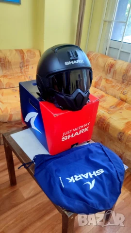 Каска SHARK STREET-DRAK BLANK BLACK, снимка 3 - Аксесоари и консумативи - 50846955