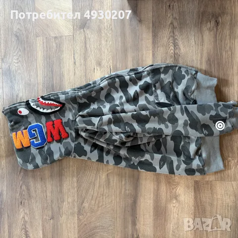 Bape сив суичер, снимка 2 - Суичъри - 55806268