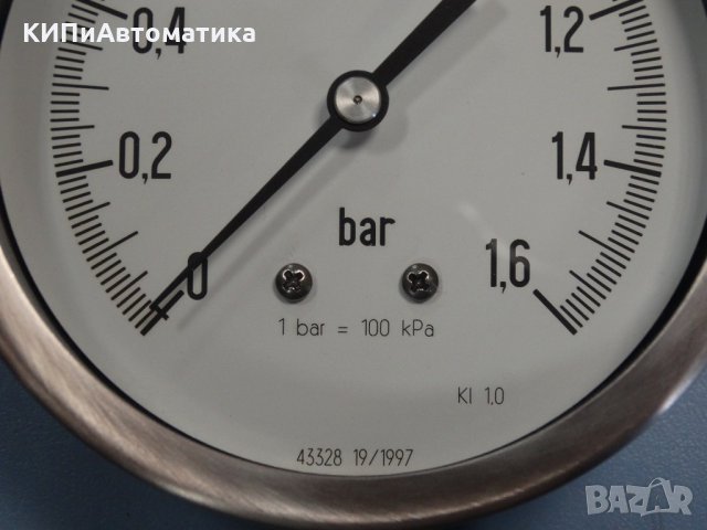 Манометър Nuova Fima Ф 100, 1.6 bar, снимка 3 - Резервни части за машини - 34464319