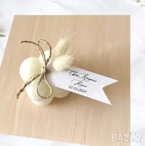 Бабъл Свещ Подарък за Гости Кръщене, Свето Кръщение, Рожден ден, снимка 3 - Подаръци за кръщене - 46360879