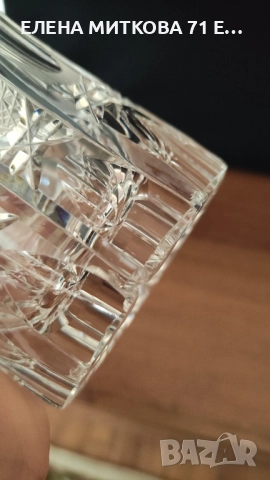 Фантастична масивна кристална ваза с изключително богата и сложна ръчна гравюра и рязан ръб, снимка 3 - Вази - 50653556