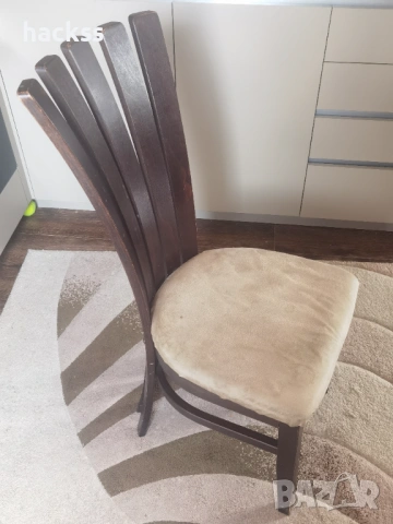 Трапезарна Маса масив + 6 бр. столове ветрило, снимка 5 - Маси - 53933812