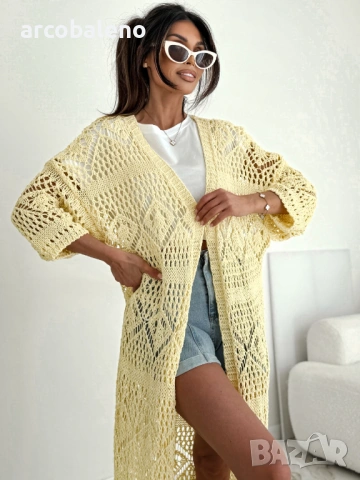 Лятна дамска ажурна дантелена жилетка, 3цвята , снимка 10 - Жилетки - 53974097