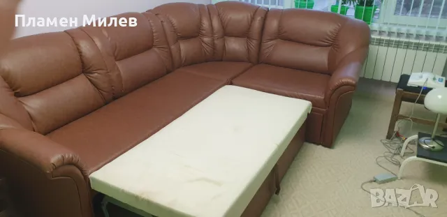 Кожен ъглов диван, снимка 5 - Дивани и мека мебел - 48451563