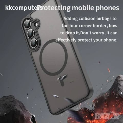 Samsung Galaxy S25 FE PC + TPU/ MagSafe Удароустойчив Калъф и Протектор, снимка 6 - Калъфи, кейсове - 51832353