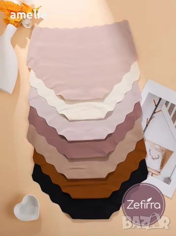 💌Безшевни бикини 🪶Zefirra NoDoubt🪶 в пастелни нюанси на кафяво - супер удобни и непрозиращи, снимка 2 - Бельо - 53189849