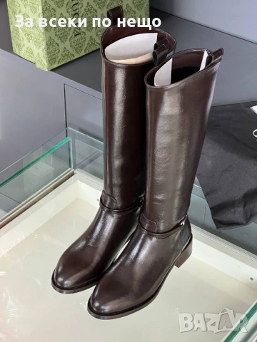 Gucci Дамски Кафеви Зимни Ботуши Гучи Код E1185, снимка 2 - Дамски ботуши - 53226995