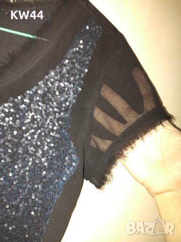 Блуза с пайети, снимка 2 - Корсети, бюстиета, топове - 33804263